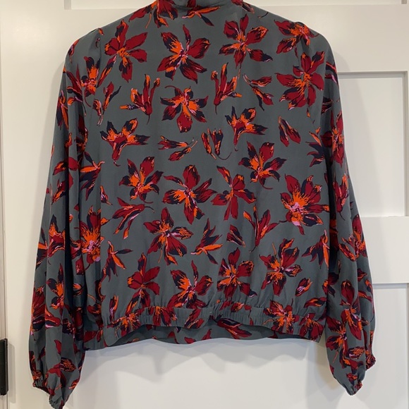 Madewell Silk Tie-Neck Wrap Top in Winter Orchid - Picture 8 of 8